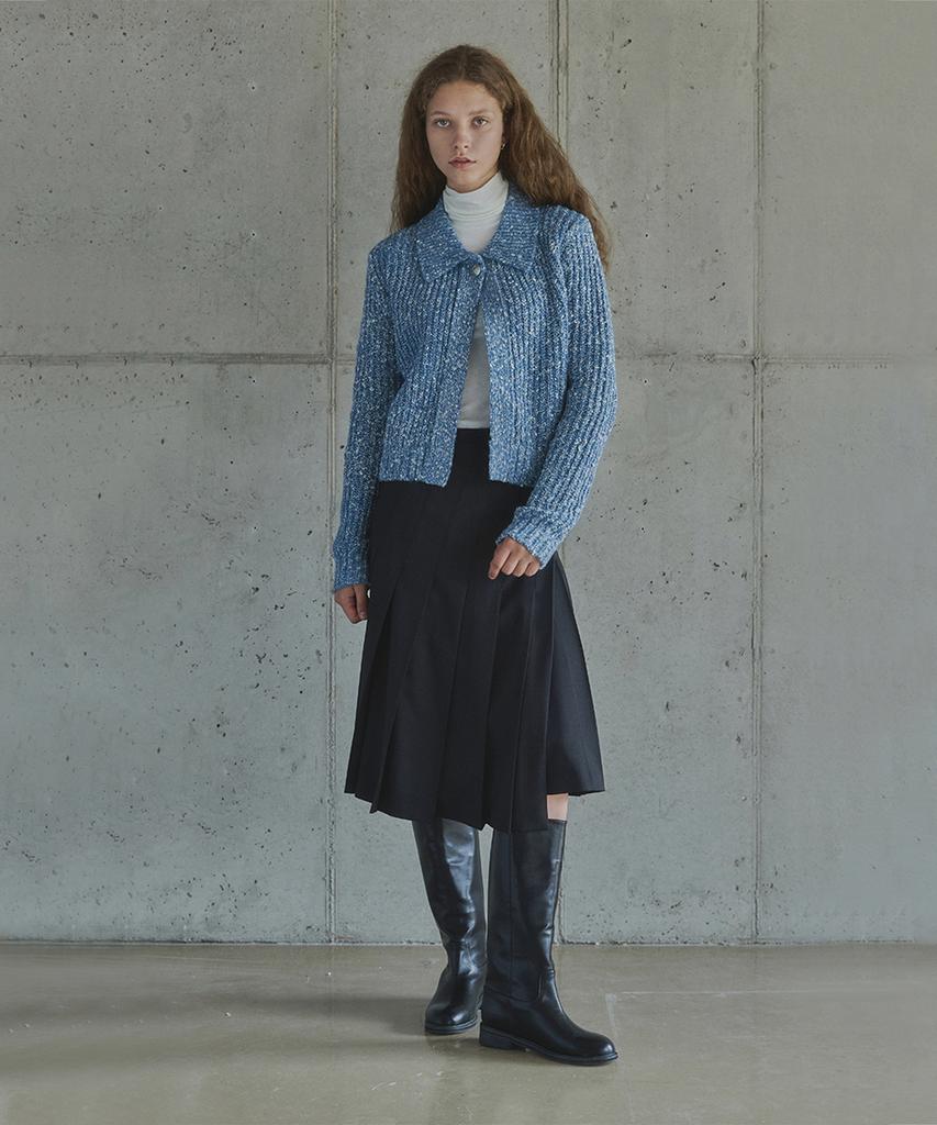 Ihr Asymmetrical Pleated Skirt / Black