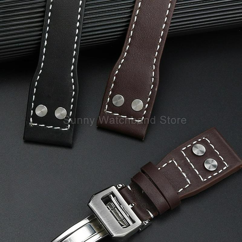 Kratzfest Verstärkte Kanten Spezielle Schnittstelle Nadelverschluss Vintage für IWC Portofino Portugieser Mark Rindsleder Uhrenarmband