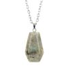 Natural Crystal Stone Mini Coffin Board Pendant Necklace Halloween Necklace Ornament N671