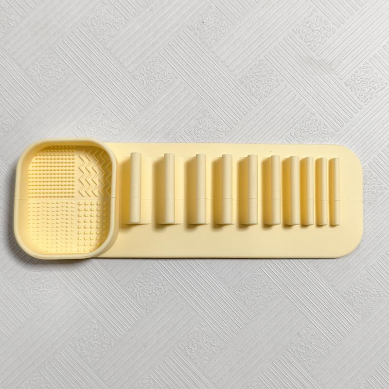 

1 шт. Многофункциональная сушилка для мытья, Силиконовая настенная сушилка для кистей для макияжа, Подставка для хранения карандашей для бровей и подводки для глаз