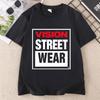 Unisex Unisex Vision Street Wear TShirt Letter Printed Short Sleeve TShirts Causal Round Neck Cotton Short Sleeve Tshirts