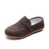 Jarní chlapecké slip-on boty v britském stylu z měkké kůže pro pódium a řeč 2025