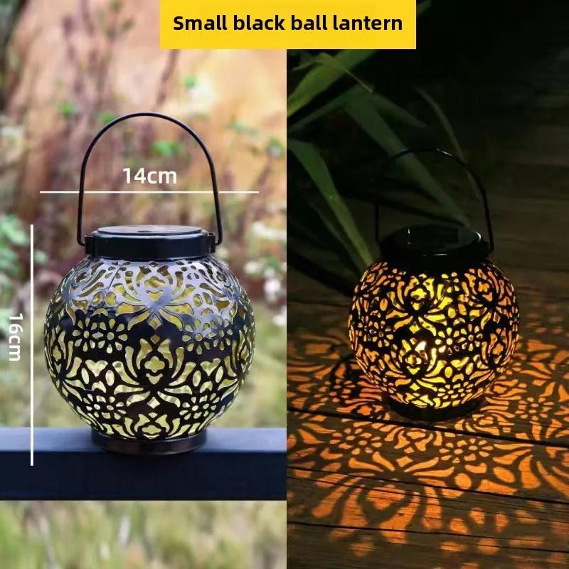 Solar Powered Moroccan Lanterns Metal Outdoor Hanging Lights Waterproof For Patio Lawn Yard Tabletop Decor Ambient Lighting