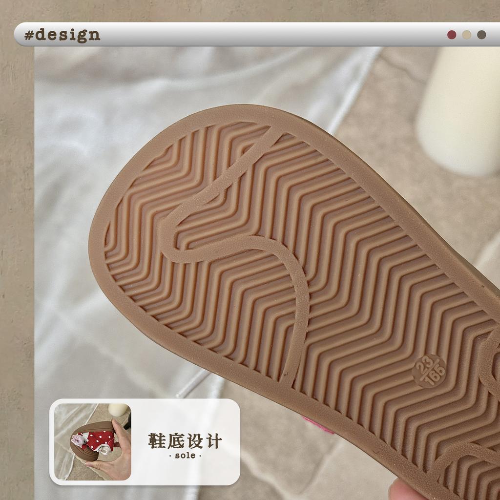 XSHX Retro Children's Shell Head Polka Dot Princess Shoes Girls Toddler Shoes Functional Velcro Design Bow Autumn