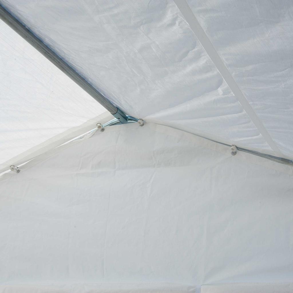 Garden Reception Gazebo Tent Marquee Waterproof PE Steel Tube 7.98L X 3.92W X 2.8H M White New 14