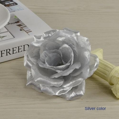 

10CM 10pcs Artificial Flower Heads Rose Flower Silk Home Christma Decorations Wedding Flower Arrangement Materials DRY Supplies 10cm silk rose