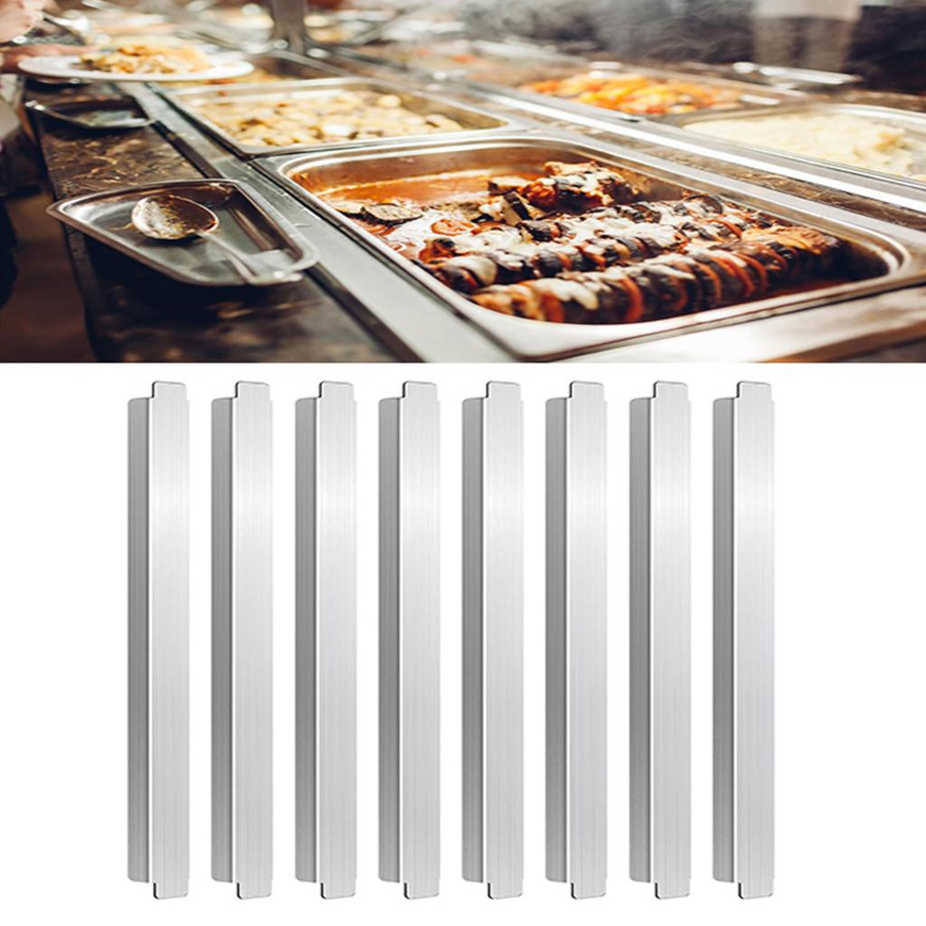 8 Piece Commercial Food Service Adapter Rod Corrosions Resistant Metal Buffets Steam Table Food Divider Support Bar