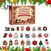 Christmas Countdown Activity Box 24 Days Handmade Sewing Kit, Felt Advent Calendar Festive Material Pack with Pre-Cut Craft Materials, DIY Tree