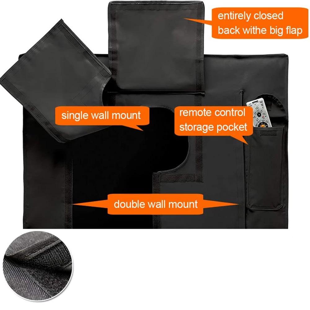 Komplettes Outdoor-TV-Abdeckungs-Set mit Ober- und Unterteil, wetterfest für 22-70 Zoll Fernseher