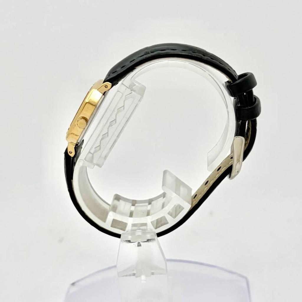 Used [New Battery] SEIKO Ladies Watch Gold Octagon 1221-5470 470453 New Belt Engraved