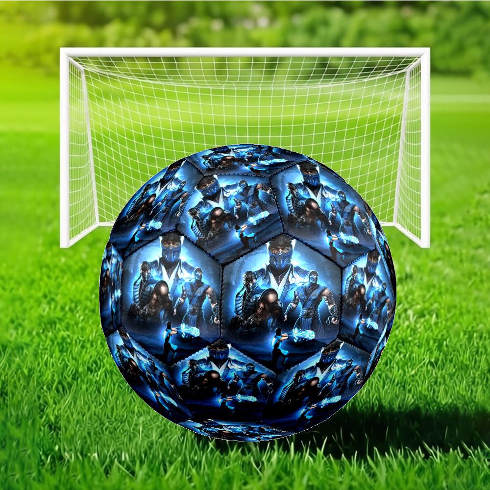 Kombat Warrior In Shadows Soccer Ball Size 5 Soccer Ball, Machine-stitched, Durable, Suitable for Training and Matches Fan Gift