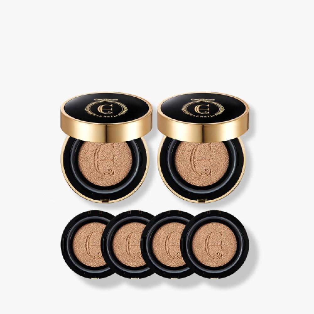 Elensilia Escargo Essence Cover Cushion Premium Original 2+4 Refills No. 21/No. 23