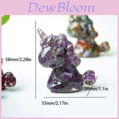 Unicorn Resin Figurine With Handcrafted Crystal Texture For Home Decor And Giftgiving