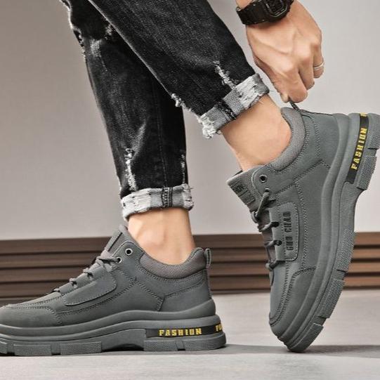 Martin Boots, Men's Shoes, Spring Waterproof and Anti Slip Sports, Casual Work, Low Helper Workwear, Wear-resistant Labor Protection Shoes