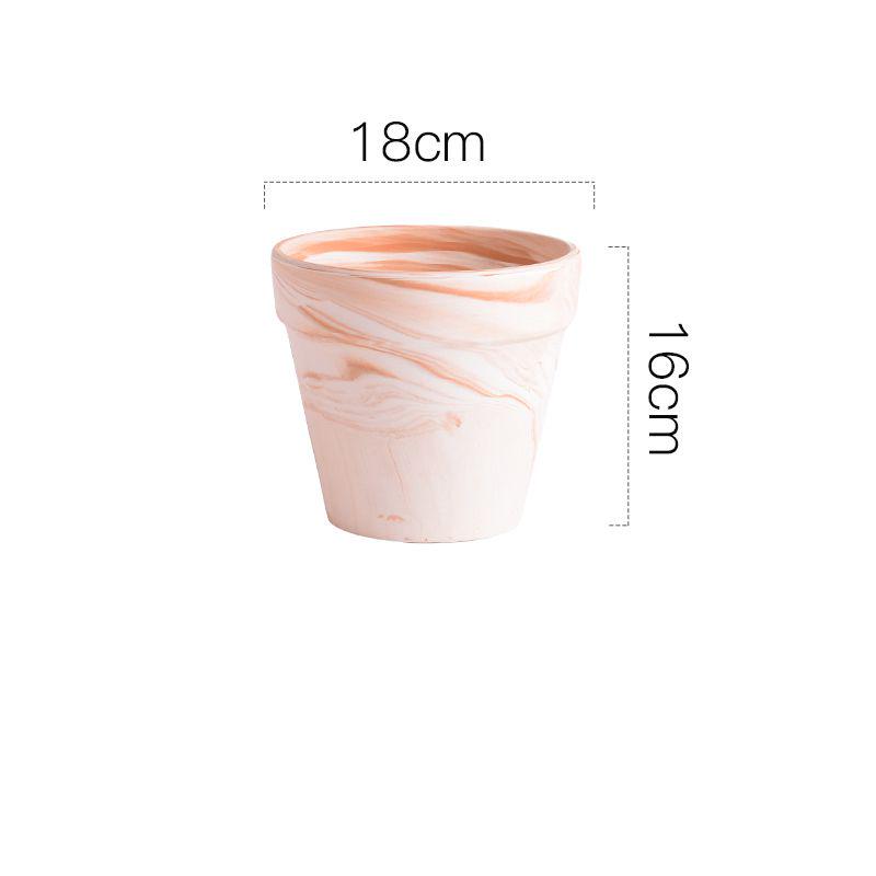 Terracotta Nordic Ceramic Flower Pot with Tray - Large, Coarse Pottery for Succulents and Pothos