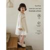 YouYou Girls' 2026 Spring Pure Cotton Forest Style Lapel Dress