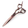 6.0-Inch Antique Bronze Gold Skull Handle Haircutting & Thinning Scissors Set
