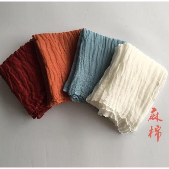 100% Linen Big Size Solid Color Super Large Size Shawl Plant Dyed Pashmina Long Linen Summer Scarves