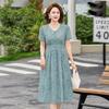 Exquisite Floral Slimming Dress - 2026 Spring New Arrival, Elegant and Tummy-Concealing