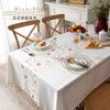 Embroidery Embroidery Cotton And Linen Fabric Small Floral Small Fresh Tablecloth Household Living Room Dining Table Cloth Modern