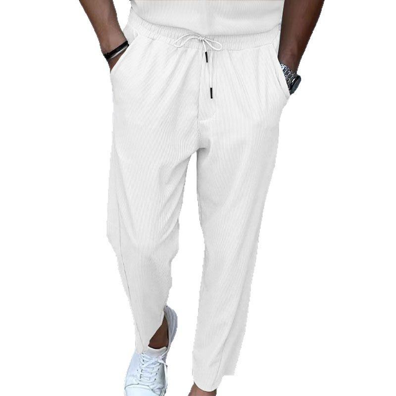 New Men's Spring and Summer Loose Straight Leg Casual Pants