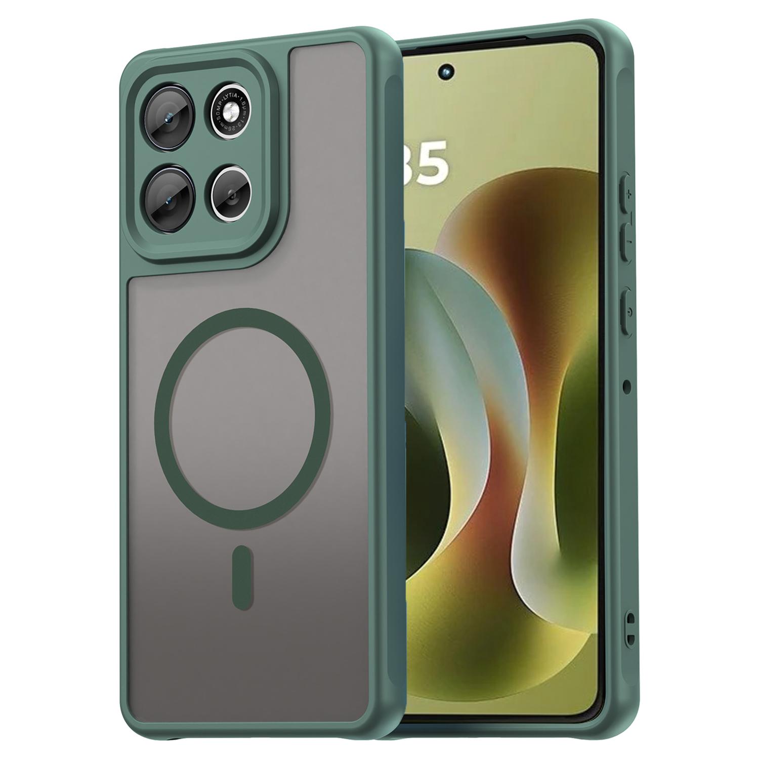 

Чехол для Motorola Moto G100 Pro 5G, совместимый с MagSafe, противоударный, ПК+ТПУ, чехол для телефона Green