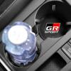 Porta-copos para Carro em Couro PU com Encaixe Base Antiderrapante com Emblema para Toyota TRD GR Aygo Corolla Avensis Vios Yaris Mark-X Mirai Yaris