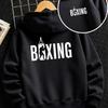 Unisex Kids' Reversible Boxing-Print Hoodie (Fall/Winter) – Casual Trendy Streetwear Sweatshirt