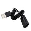 USB 2.0 Male To Female Coiled Adapter Cable 1M/3.2Ft Spring Telescopic Extension Wire Cord for Charging