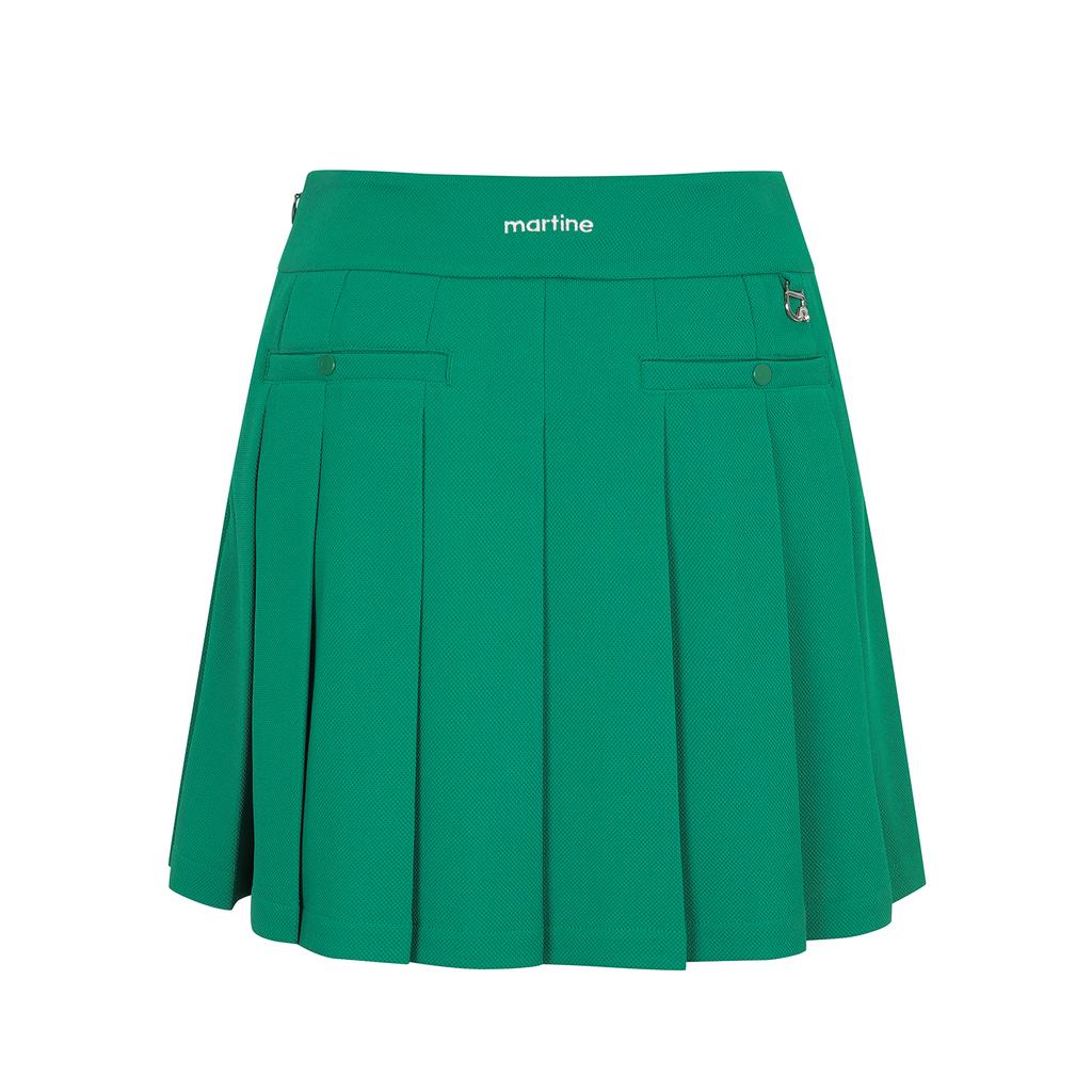 MARTINE GOLF Back Logo Pleats Culotte_Green