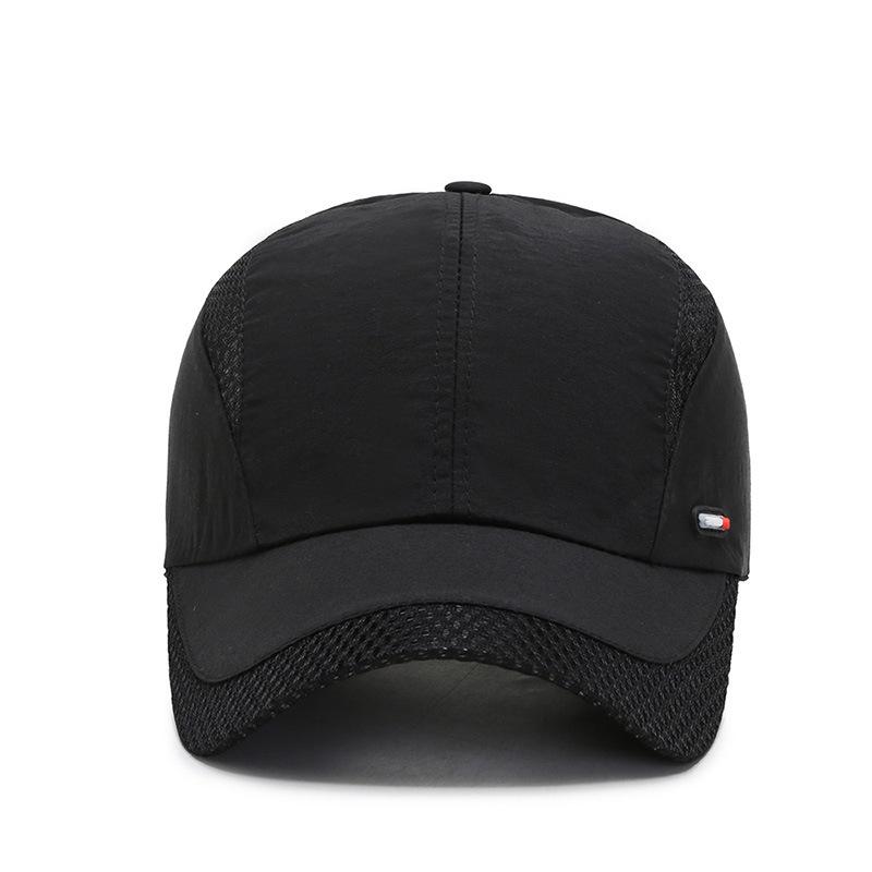 Korean Style Quick-Dry Duckbill Baseball Cap – Men's Sun Protection, Casual & Versatile with Classic Red Label