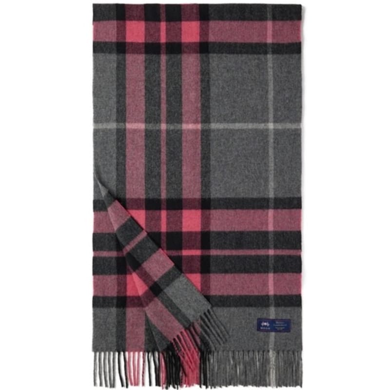 

ABRAHAM MOON Merino Wool Shawl Muffler 50cm - Westminster Gray Pink FREE