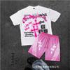 2026 Mens Womens Casual Short Sleeve Shorts Set - American Streetwear Style Lightweight Breathable Sport Outfit
