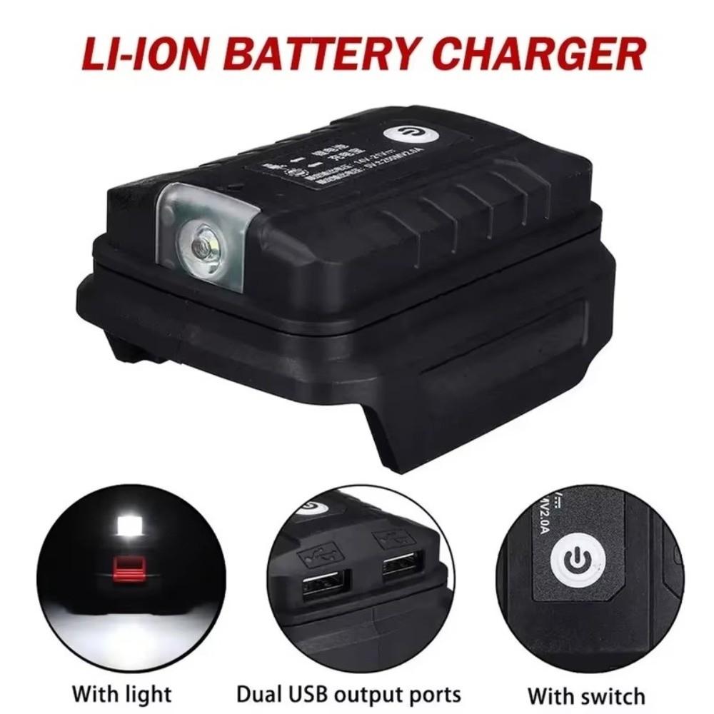 Dual USB Ports 5V 2A USB Battery Adapter for Makita  Workshop Power Tool Accessories