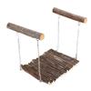 Pet Summer Hammock Applewood Hanging Swing Cage Standing Bar Toys for Rabbit Hamster Chinchilla