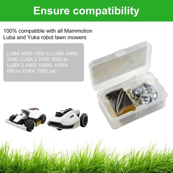 36 Set Çim Biçme Makinesi Yedek Bıçağı Metal Bıçaklar Mammotion Luba Yuka Robot Çim Biçme Makineleri için Çim Biçme Makinesi Aksesuarları