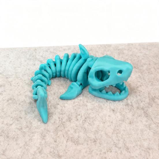 3D-gedruckter gelenkiger Hai-Spielzeug bewegliches Skelett Hai Fidget Schreibtischdekoration