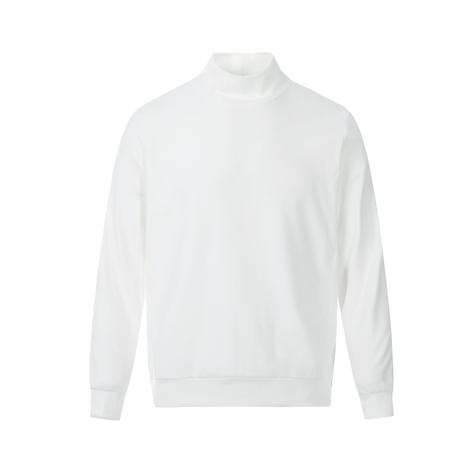 

Мужская футболка с длинным рукавом и высоким воротником OREETA German Velvet - модный однотонный теплый базовый слой XL белый