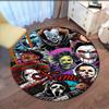 Custom Name Halloween horror Printed Round Rug Carpet Chair Rug Area Rug Entryway Doormats,for Office Chair Living Room Bedroom Kitchen Room.