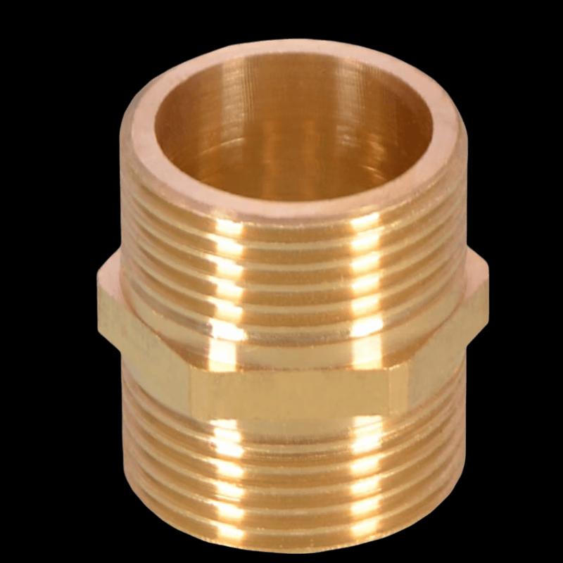 Ouyin 1/2 Inch Brass Extended Double Male Thread Connector