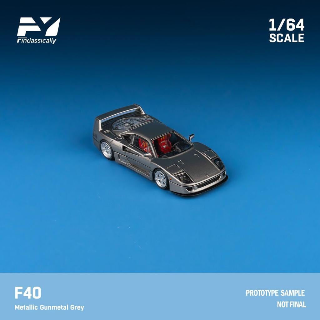 Finclassically F40 Metallic Gray Finished Product FY64057 1/64