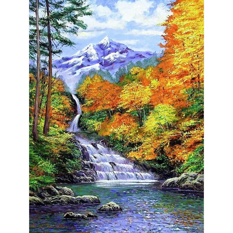5D DIY Diamond Painting Kit Great Falls Characters Diamond Embroidery Rhinestones Decorations for Home