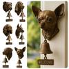 Resin+Metal Dog-Shaped Chime Bell Wall Mount Dinner Bell Retro Entry Wall Decor  Farmhouse