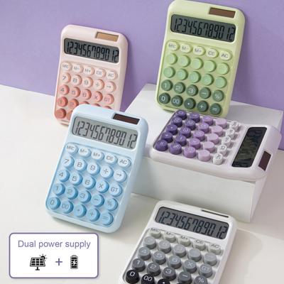 Mechanischer Taschenrechner 12 Ziffern Großes LCD-Display Tischrechner Ergonomisches Design Taschenrechner für Lehrer Studenten Büro Zuhause Schule