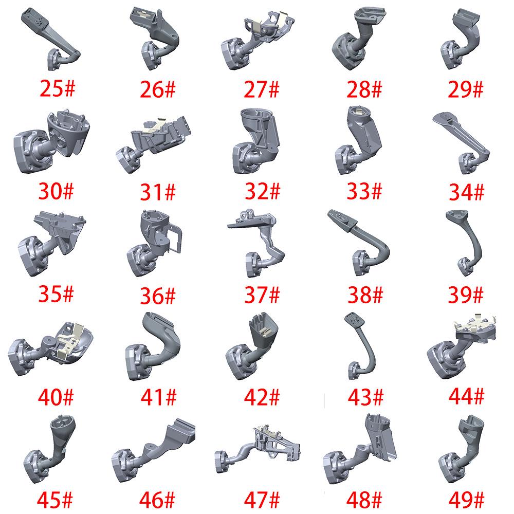 Univerzální držák zpětného zrcátka s malou hlavou pro různé modely aut