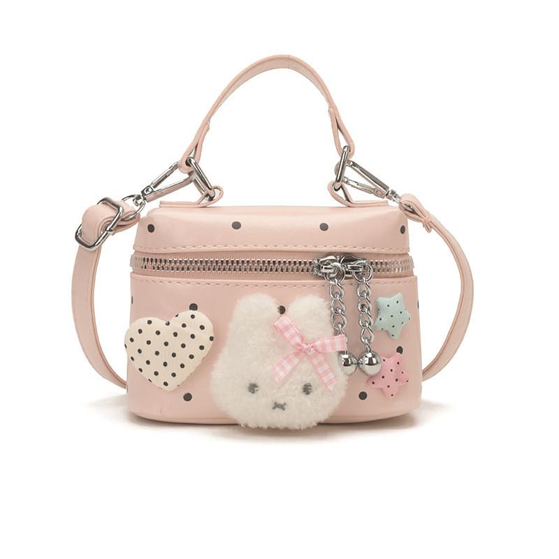 IELGY Cartoon Cute Handbag Polka Dot Box Bag