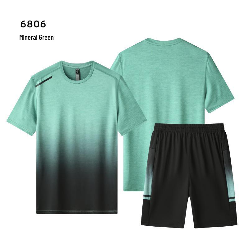 Unisex Quick-Dry Sports Set: Short Sleeve T-Shirt for Running, Basketball, and Casual Wear