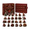 Red Christmas Advent Calendar, Day Surprise Countdown Box for Holiday Gifting