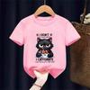 Coffee Loving Cat Print Kids 100 Cotton TShirt Soft  Breathable Round Neck Short Sleeve Tee Boysgirls  Quirky Style