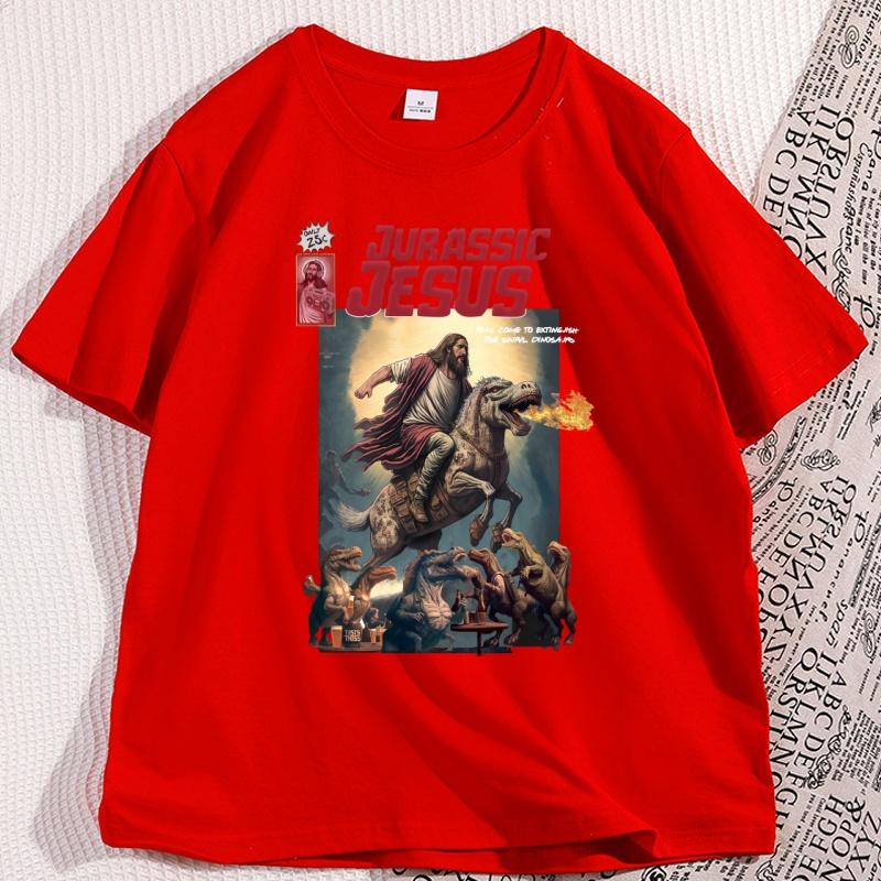 Jesus Riding A Dinosaur Tshirts For Unisex Unisex Vintage 90s Graphic T Shirt Jesus Hand Drawn Tshirt T Rex Christian Easter Tee